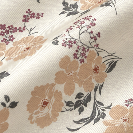 Giovanni Boulera Bej Çiçek Bahçesi Mulberry Twill İpek Eşarp 65 cm x 65 cm