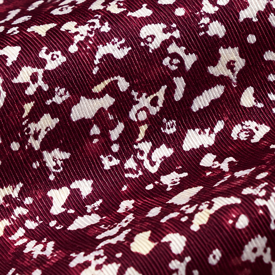 Giovanni Boulera Bordo Mozaik Desenli Mulberry Twill İpek Şal 200x65 cm
