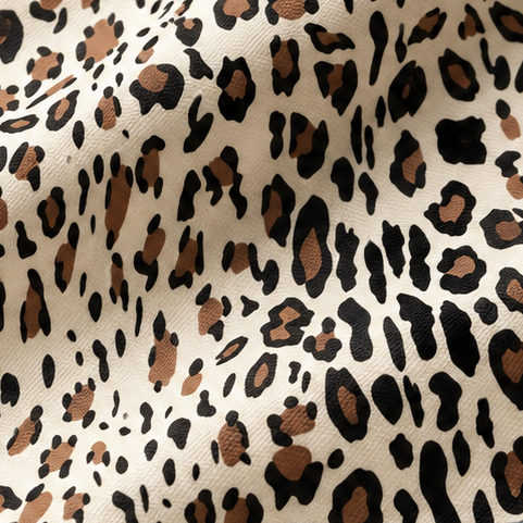 Giovanni Boulera Krem Leopar Desenli Mulberry Twill İpek Eşarp 65x65 cm