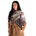 Giovanni Boulera Leopar Desenli Mulberry Twill İpek Şal 200x65 cm