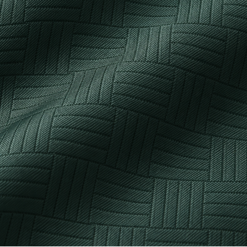 Giovanni Boulera Zümrüt Örgü Desenli Mulberry Twill İpek Eşarp 90x90 cm
